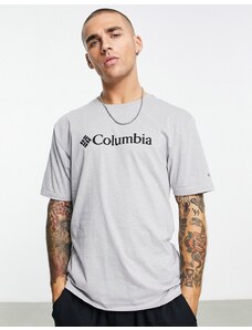 Columbia - CSC - T-shirt basic grigia con logo-Grigio
