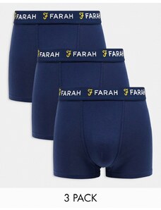 Farah - Aveleer - Confezione da 3 paia di boxer blu navy