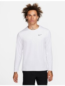 Nike Running - Dri-FIT Miler - Top a maniche lunghe bianco
