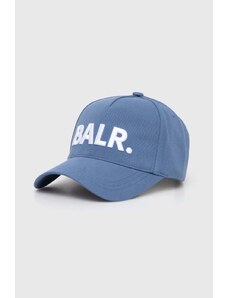 BALR. berretto da baseball in cotone colore blu con applicazione