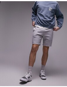 Topman - Pantaloncini vestibilità classica in jersey grigio mélange