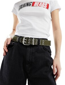 ASOS DESIGN - Cintura da jeans per vita e fianchi kaki in tessuto-Verde