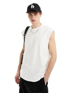 Bershka - T-shirt oversize bianca-Bianco