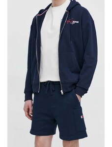 Tommy Jeans pantaloncini in cotone colore blu navy