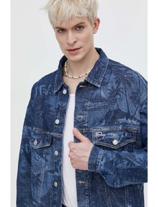 Tommy Jeans giacca di jeans uomo colore blu navy