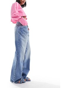 Mango - Jeans ampi blu con girovita regolabile