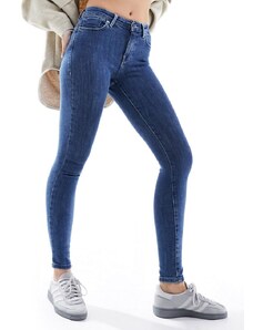 ONLY - Jeans skinny push-up color denim blu scuro
