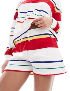 Polo Ralph Lauren - Pantaloncini in jersey a righe con logo-Multicolore