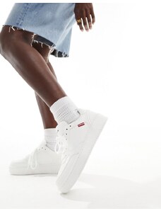 Levi's - Paige - Sneakers in pelle bianca con etichetta rossa del logo-Bianco