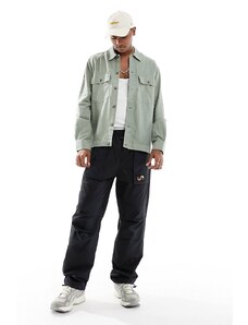 Only & Sons - Camicia giacca verde salvia in misto lino con tasche