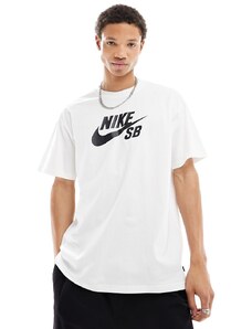 Nike SB - T-shirt bianca con logo-Bianco