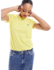 Polo Ralph Lauren - T-shirt gialla con logo-Giallo