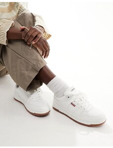 Levi's - Drive - Sneakers in pelle bianca con logo e suola in gomma-Bianco
