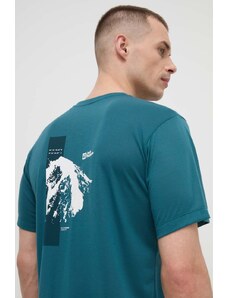 Jack Wolfskin maglietta da sport Vonnan colore verde
