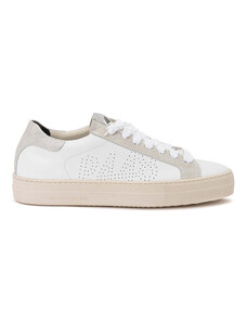Sneakers Bianche Thea P448 in pelle 39 Bianco 2000000014029