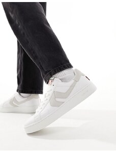 Levi's - Swift - Sneakers in pelle bianche con linguetta logo sul retro crema scamosciato-Bianco