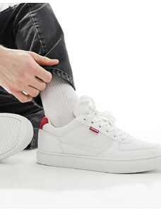 Levi's - Liam - Sneakers in pelle bianche con linguetta rossa sul retro-Bianco