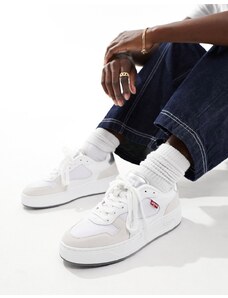 Levi's - Glide - Sneakers in pelle misto camoscio color bianco crema con logo