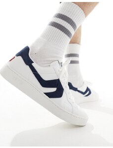 Levi's - Swift - Sneakers in pelle bianche con dettagli blu navy e logo-Bianco