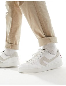 Levi's - Swift - Sneakers in pelle bianche con linguetta color crema-Bianco
