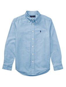 Polo Ralph Lauren Camicia azzurra da bambino Oxford in cotone Slim-Fit 6/14 anni