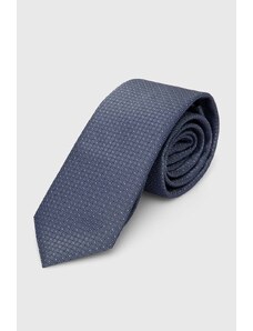 HUGO cravatta in seta colore blu