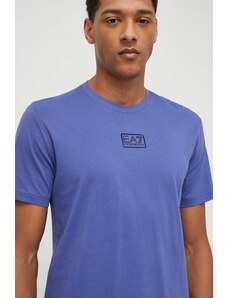 EA7 Emporio Armani t-shirt in cotone uomo colore blu