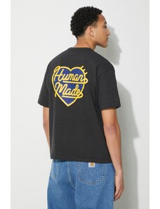 Human Made t-shirt in cotone Heart Badge uomo colore nero HM27CS002