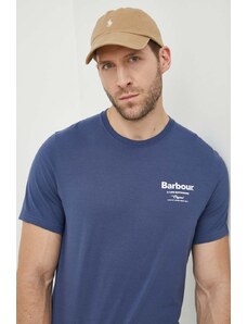 Barbour t-shirt in cotone uomo colore blu