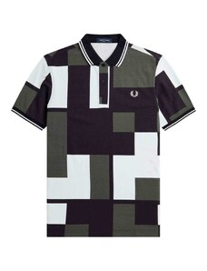 FRED PERRY POLO MC PIXEL PRINT
