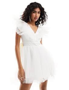 Forever New - Vestito da sposa corto in tulle avorio-Bianco
