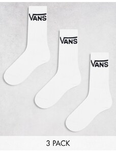 Vans Classic - Confezione da 3 paia di calzini bianchi-Bianco