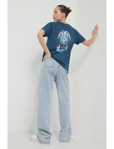 Kaotiko t-shirt in cotone colore blu navy