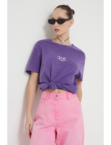 Kaotiko t-shirt in cotone colore violetto