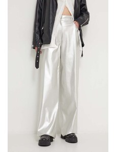 HUGO pantaloni donna colore argento