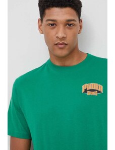 Puma t-shirt in cotone uomo colore verde 679187