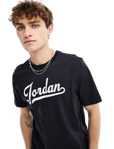 Jordan - T-shirt nera con logo-Nero
