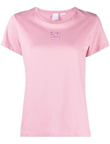 PINKO T-shirt rosa mini love birds ricamo