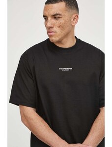 G-Star Raw t-shirt in cotone uomo colore nero con applicazione