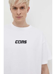 Converse t-shirt in cotone uomo colore bianco
