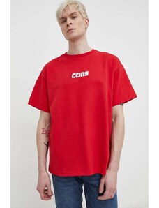 Converse t-shirt in cotone uomo colore rosso