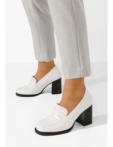 Zapatos Mocassini con tacco Genesis bianchi