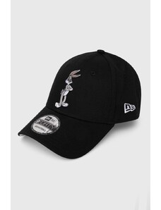 New Era berretto da baseball in cotone colore nero con applicazione BUGS BUNNY