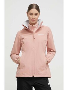 Jack Wolfskin giacca da esterno Stormy Point colore rosa