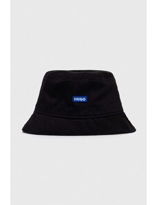 Hugo Blue berretto in cotone colore nero
