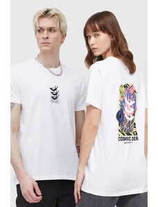 Kaotiko t-shirt in cotone colore bianco