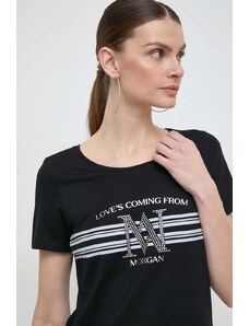 Morgan t-shirt donna colore nero