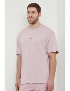 BALR. t-shirt in cotone uomo colore rosa con applicazione