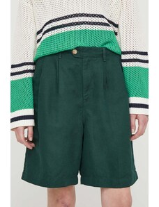 Tommy Hilfiger pantaloncini in lino misto colore verde