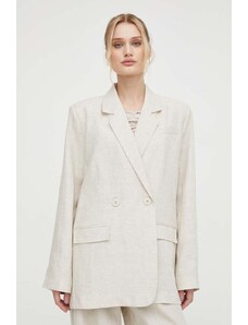 Gestuz giacca in lino misto colore beige